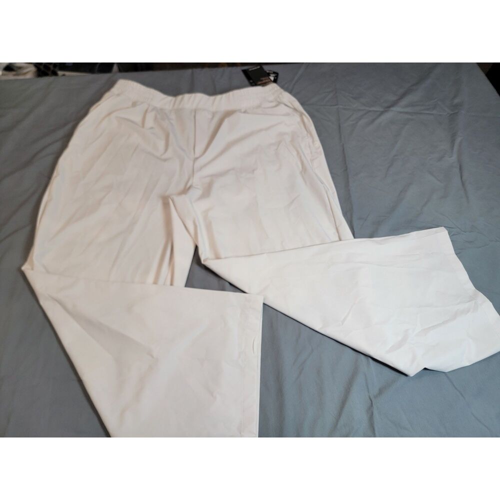 Avia Womens Athletic Pants XL 16-18 Off White Cream Wide Leg Stretch Pull On NWT